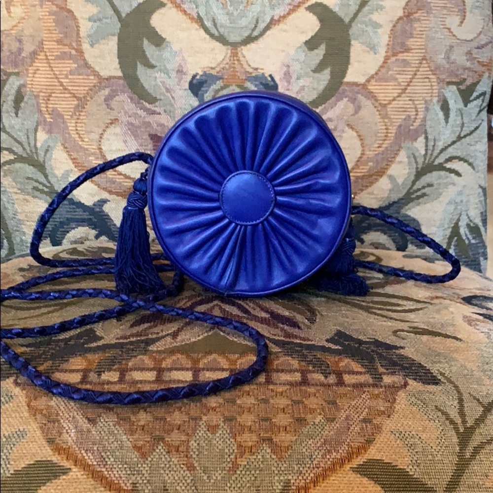 Blue Leather Carey Adina Bag